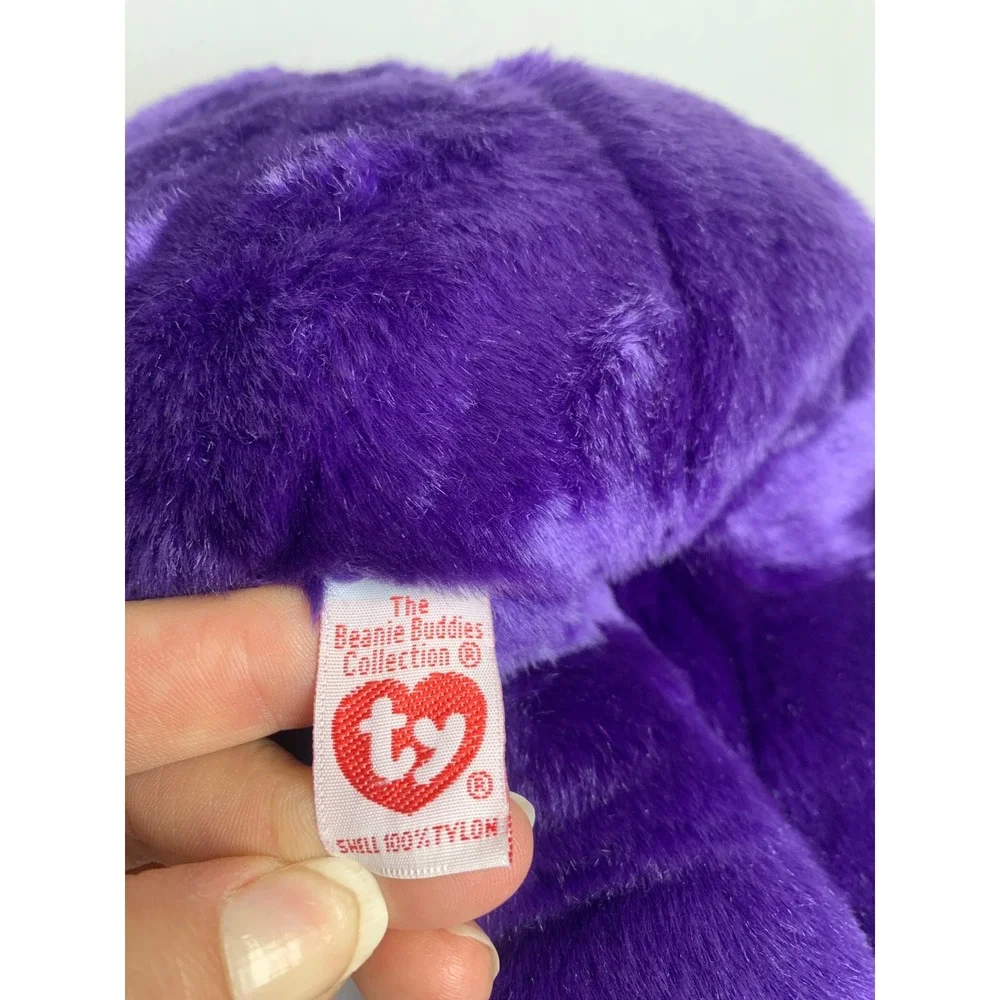 Vintage Ty Beanie Buddies‎ Princess Diana Memorial Bear Purple Plush 1998